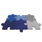 SoftScape Interlocking Puzzle Cushions, 6-Piece - Navy/Powder Blue