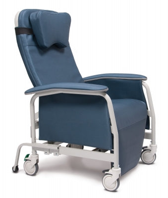 Lumex Deluxe Preferred Care® Recliner Series-Wide, Ice Blue Upholstery
