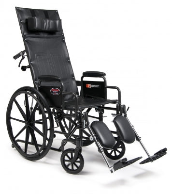 W/C Advantage® Recliner, 18" x 17", Desk Arm, Elevating Legrest, 300lb, E&J