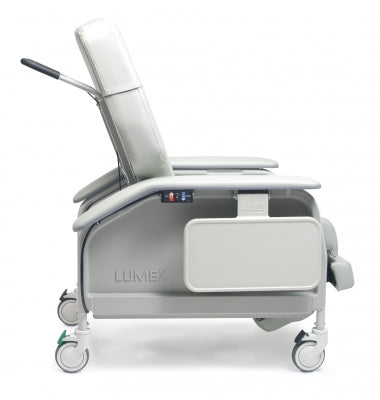 Lumex Clinical Care Recliner Wide with Heat & Massage, Ice Blue Upholstery