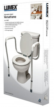 Lumex Versaframe Toilet Safety Rail in Retail Packaging, Adjustable Height, 3EA/cs