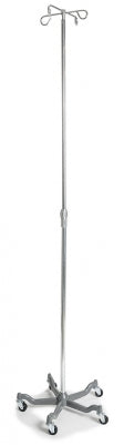 IV Pole, 4 Hook with Base, Lumex