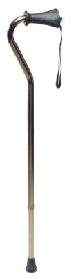 Lumex Aluminum Adjustable Offset Cane, Bronze, Ortho-Ease Standard Length (34"-41")