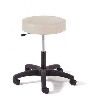 Physician Stool w/ Back/Black Base, Doe
