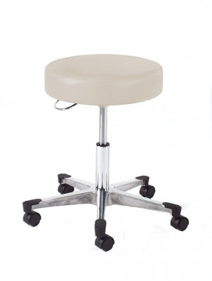 Stool, Dual Release, Aluminum Base Backrest, Foot Ring, Wedgewood