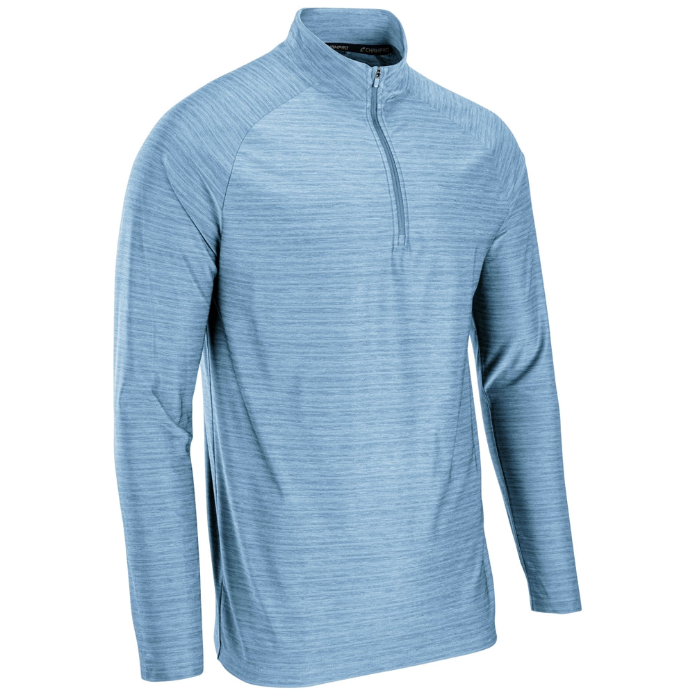 Performance 1/4 Zip - Heather Light Blue - Adult - Medium