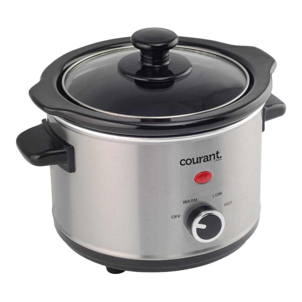 Courant 1.6 Quart Slow Cooker, Stainless Steel