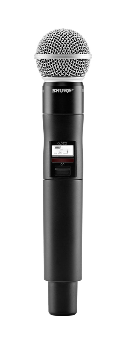 Shure QLXD2/SM58-J50A Handheld Transmitter with SM58 Capsule. J50 Band (572-616 MHz)