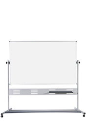 MasterVision Magnetic Gold Ultra Dry Erase Mobile Double Sided Revolving Pres. Easel 70x 47", Silver