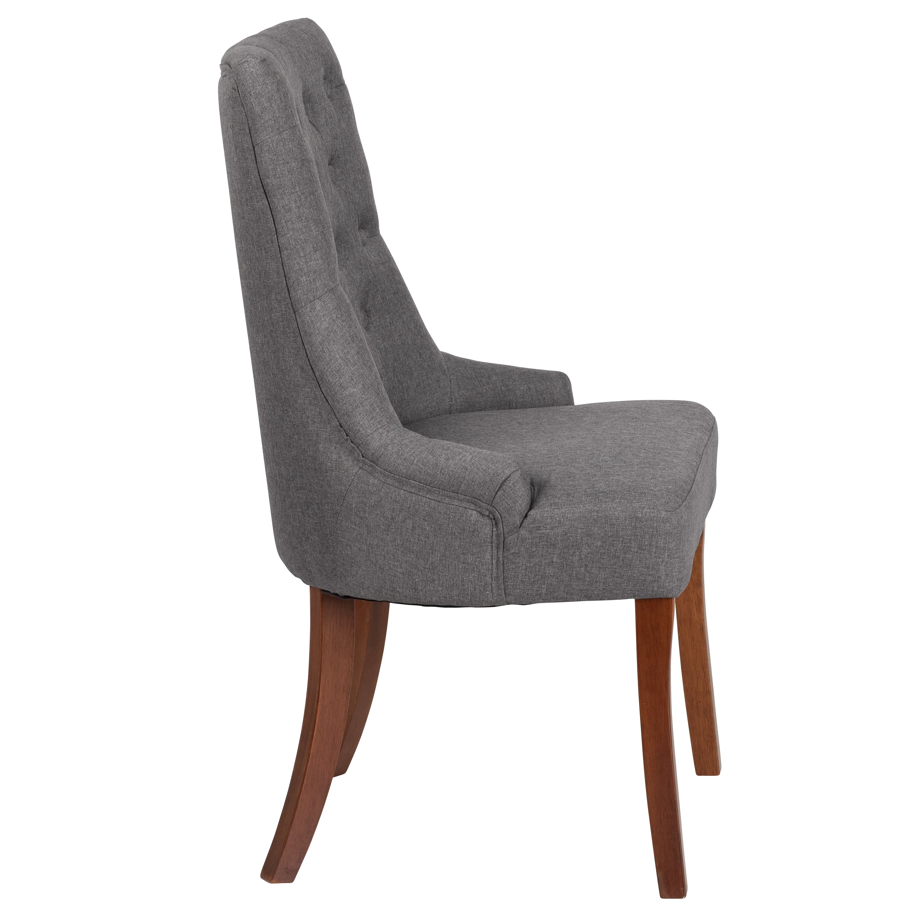 HERCULES Paddington Series Gray Fabric Tufted Chair