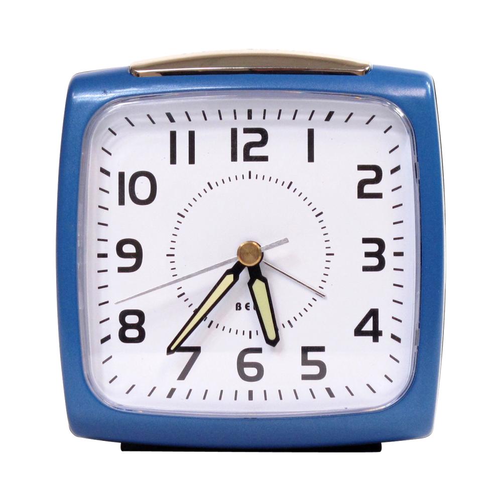 Impecca Bell Alarm Clock, Metallic Blue
