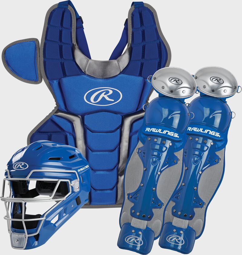 Rawlings Renegade Series Adult Catchers Set - Royal/Silver