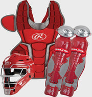 Rawlings Renegade Series Adult Catchers Set - Scarlet/Silver