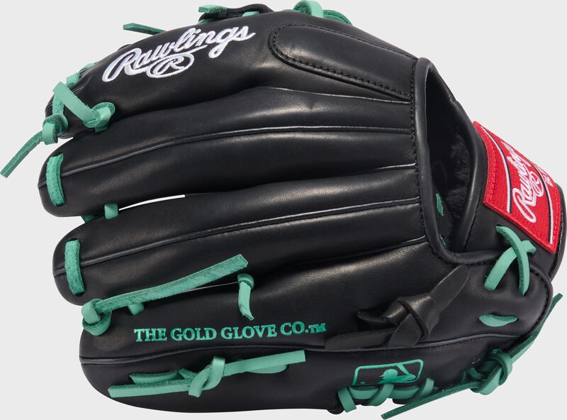 Rawlings R9 Baseball Contour Series 11-Inch Baseball Glove  - Right Hand Thrower - Black/Mint