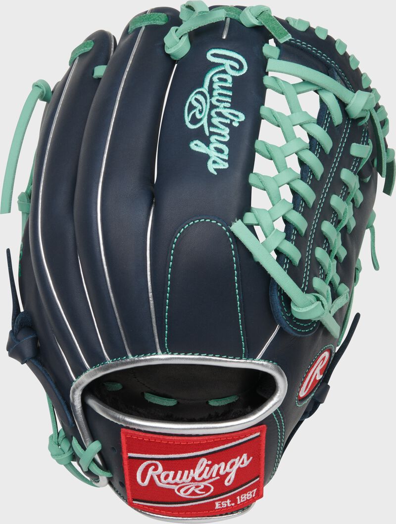 Rawlings R9 Baseball Series 11.75-Inch Baseball Glove  - Right Hand Thrower - Navy/Mint