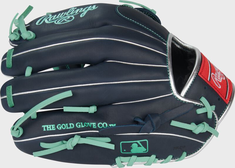 Rawlings R9 Baseball Series 11.75-Inch Baseball Glove  - Left Hand Thrower - Navy/Mint