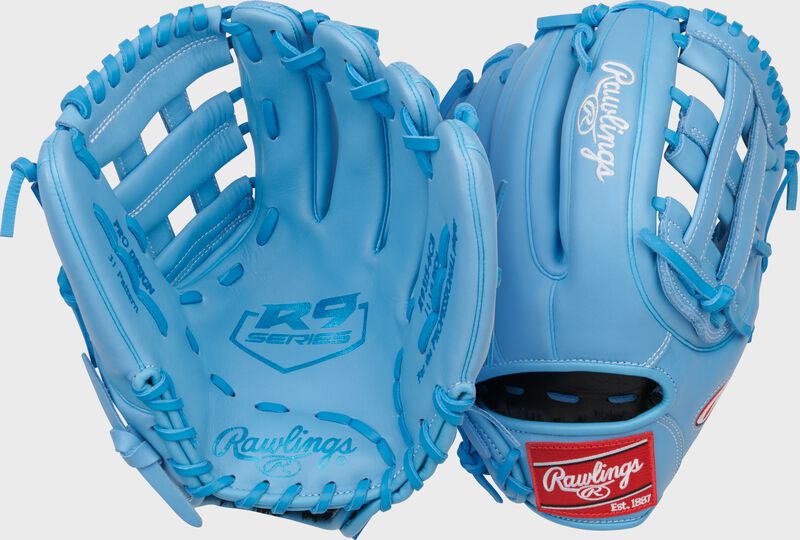 Rawlings R9 Baseball Series 11.75-Inch Baseball Glove  - Right Hand Thrower - Columbia Blue