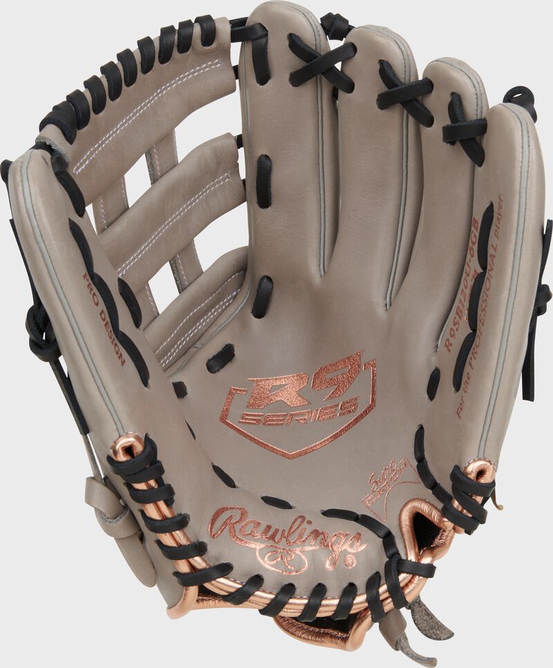 Rawlings R9 Contour Series 12-Inch Softball Glove - Left Hand Thrower - Gray