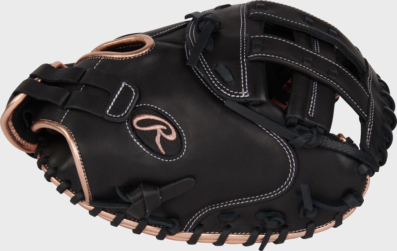 Rawlings R9 Series Catchers Mitt 33-Inch Softball Glove - Right Hand Thrower - Black