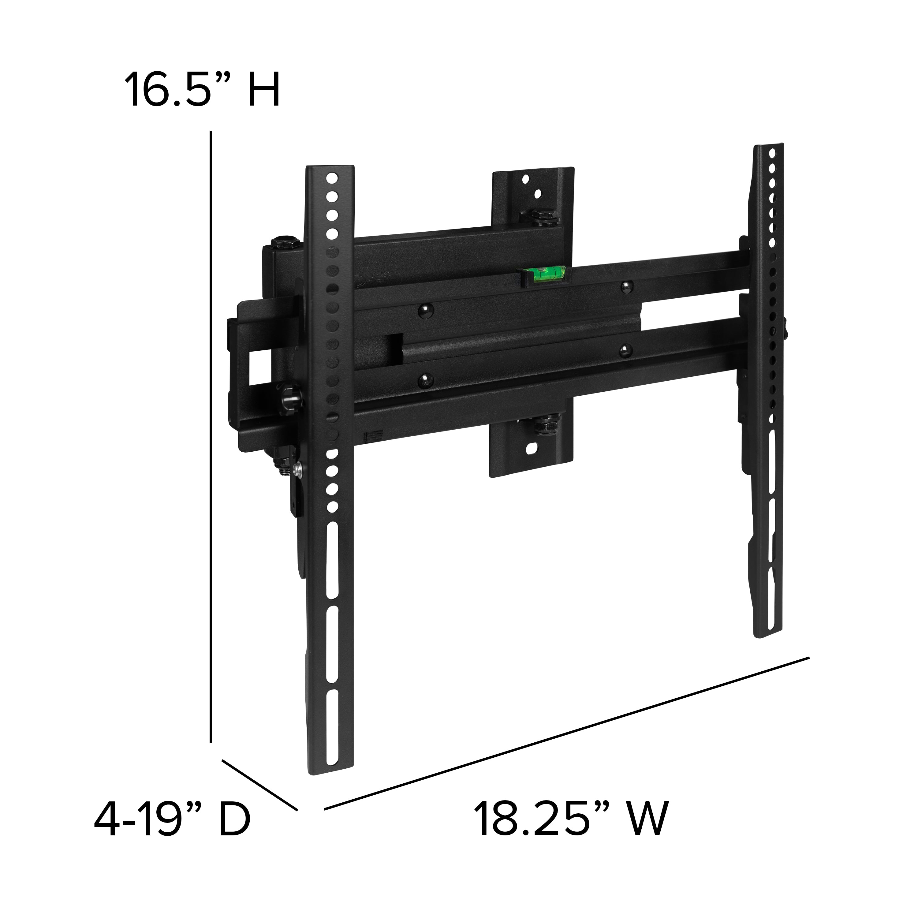 FLASH MOUNT Full Motion TV Wall Mount - Built-In Level - Fits most TV's 32" - 55" (Weight Cap 55LB)