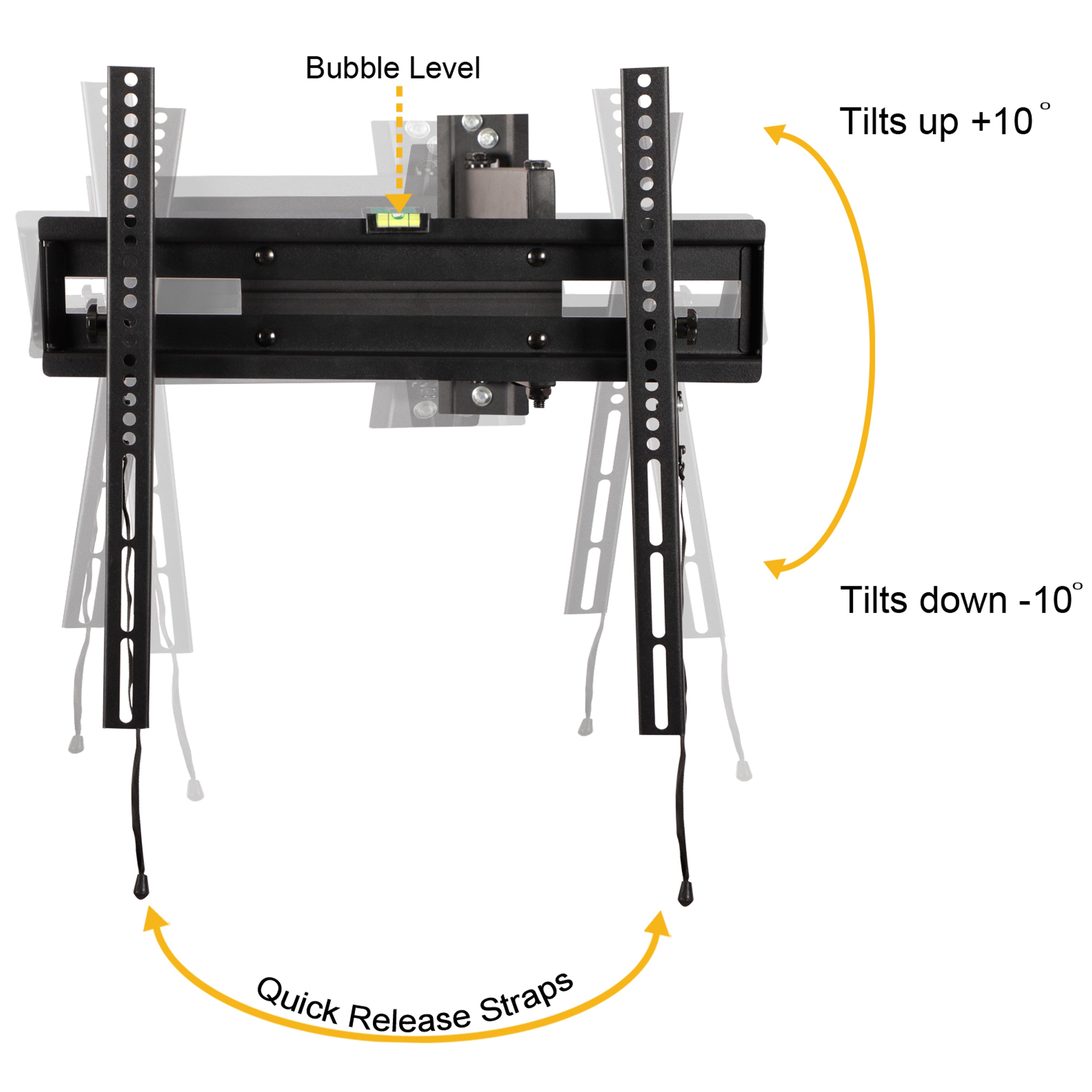 FLASH MOUNT Full Motion TV Wall Mount - Built-In Level - Fits most TV's 32" - 55" (Weight Cap 55LB)