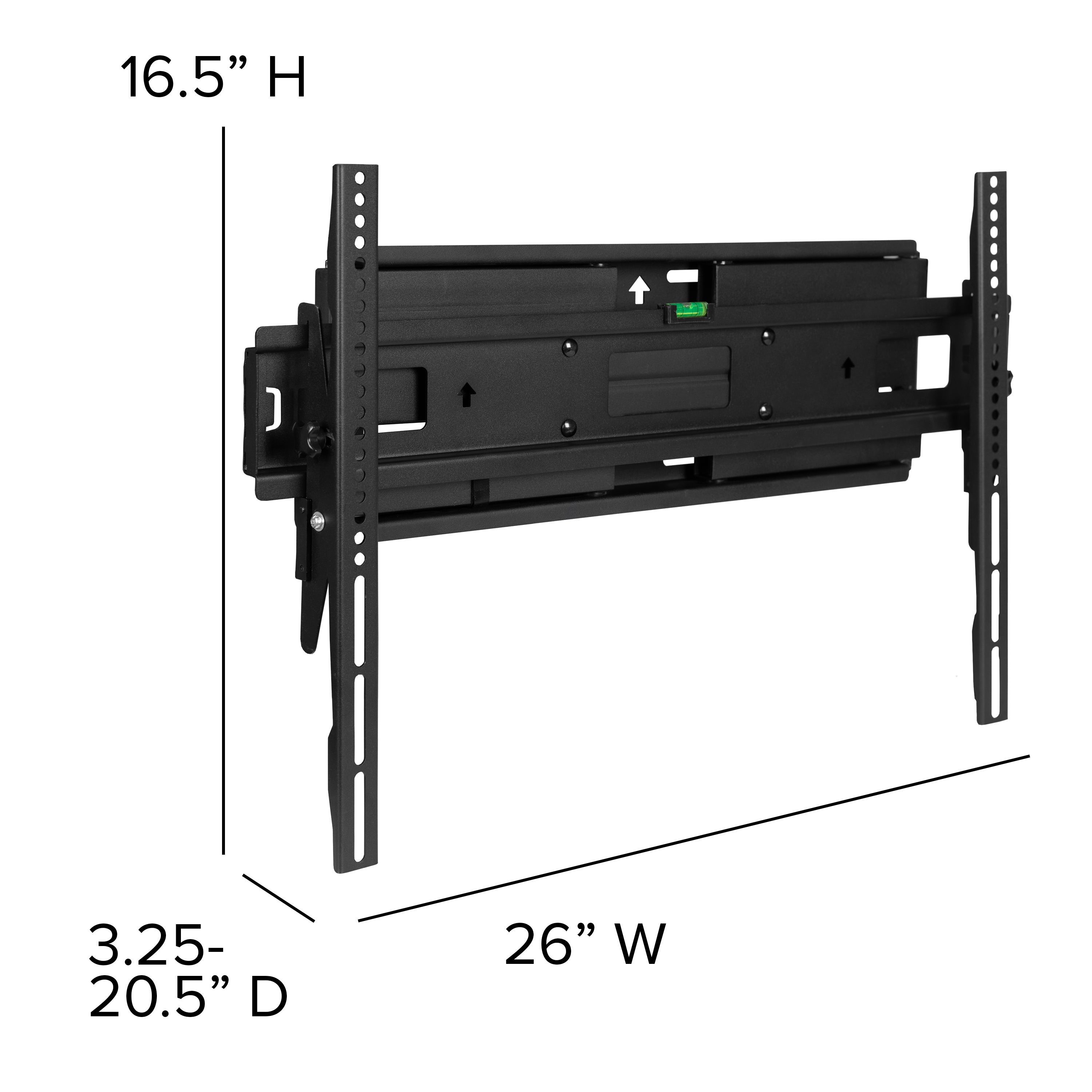 FLASH MOUNT Full Motion TV Wall Mount - Built-In Level - Fit most TV's 40" - 84" (Weight Cap 100LB)