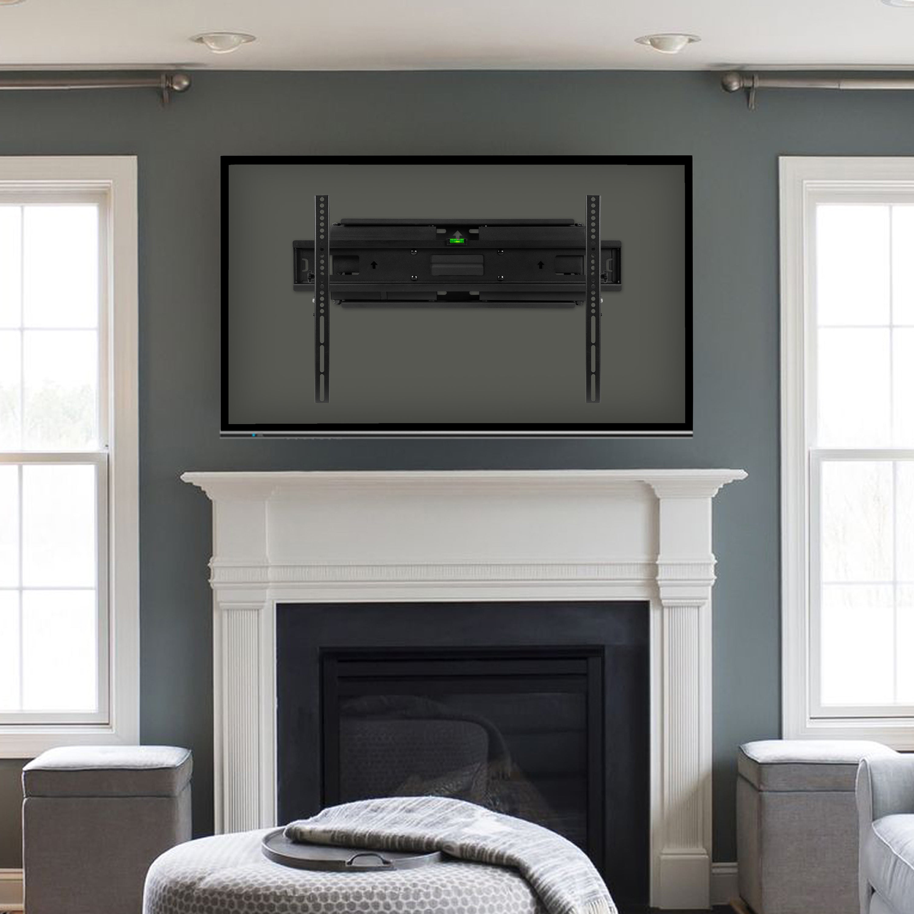 FLASH MOUNT Full Motion TV Wall Mount - Built-In Level - Fit most TV's 40" - 84" (Weight Cap 100LB)
