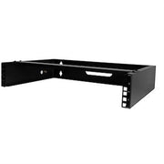 StarTech.com 2U Wall Mount Network Rack - 14 in Deep (Low Profile) - 19" Patch Panel Bracket for Shallow Server, IT Equipment, Network Switches - 77lbs/35kg Weight Capacity, Black (RACK-2U-14-BRACKET)