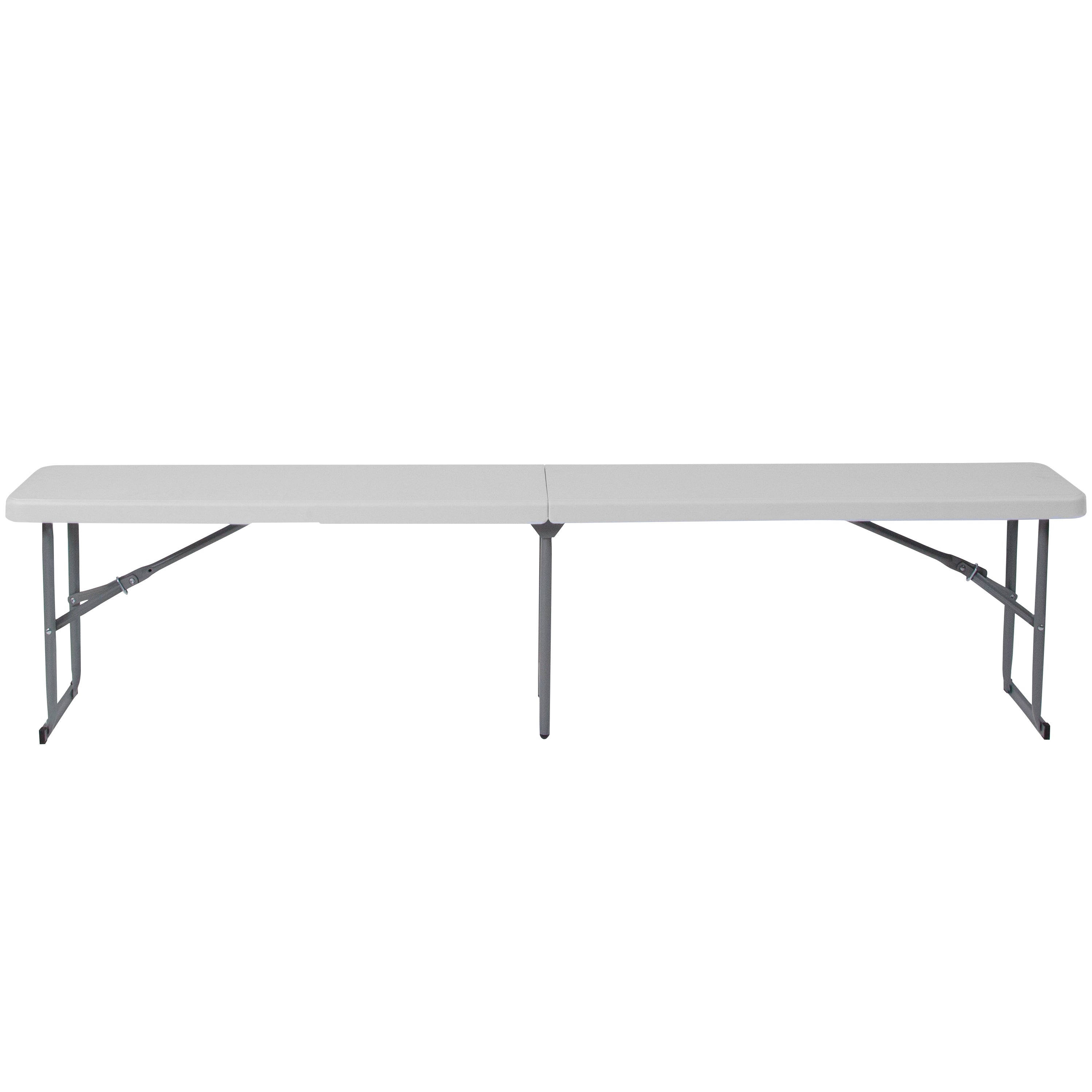 Talbott 10.25''W x 71''L Bi-Fold Granite White Plastic Bench with Carrying Handle