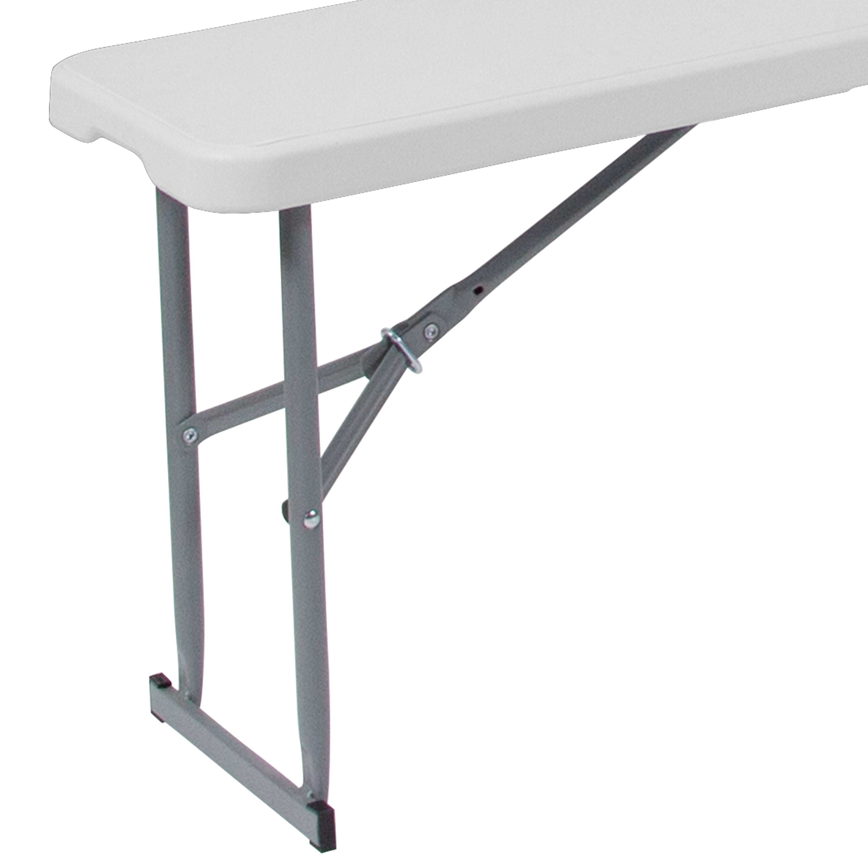 Talbott 10.25''W x 71''L Bi-Fold Granite White Plastic Bench with Carrying Handle