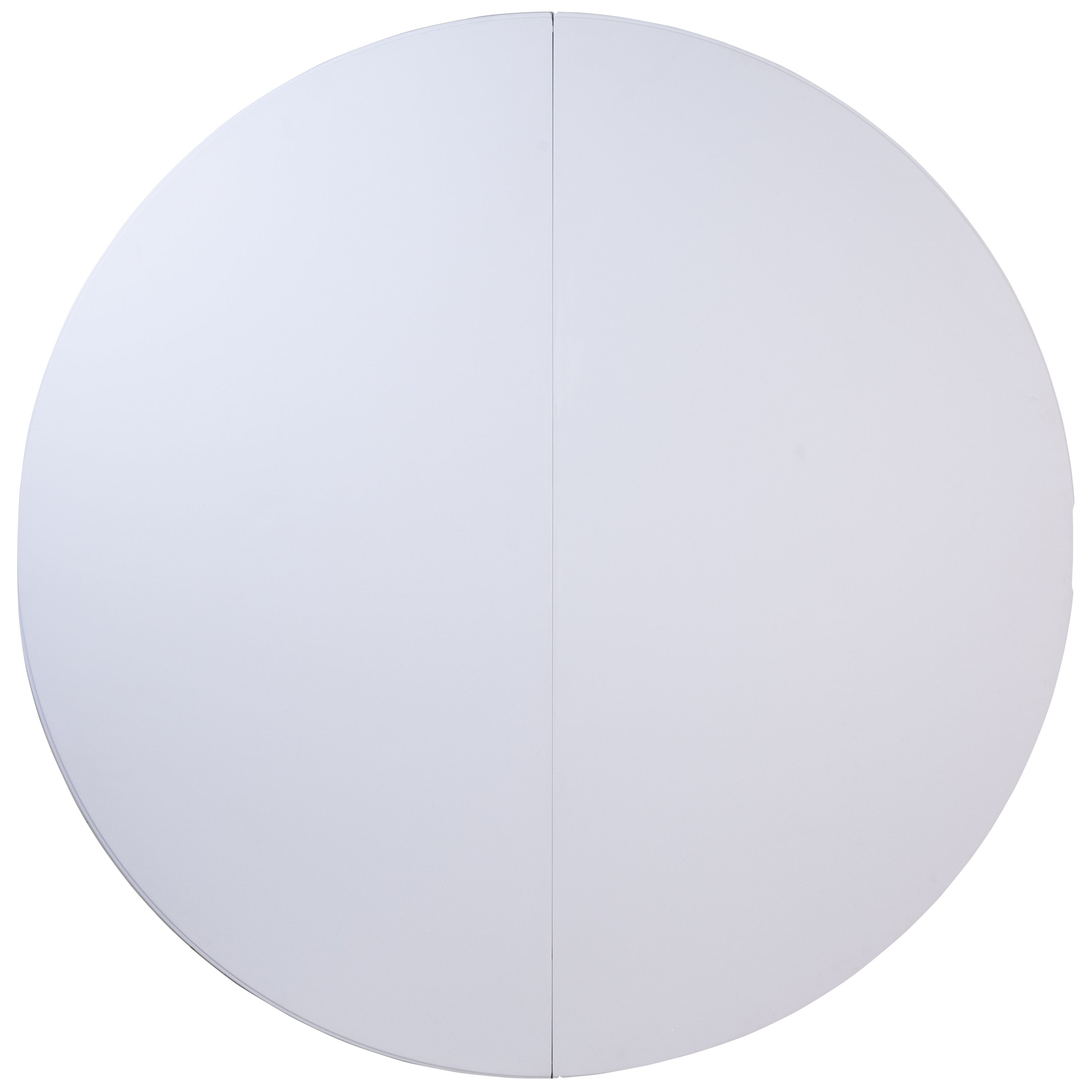 Kathryn 5.89-Foot Round Bi-Fold Granite White Plastic Banquet and Event Folding Table with Carrying Handle