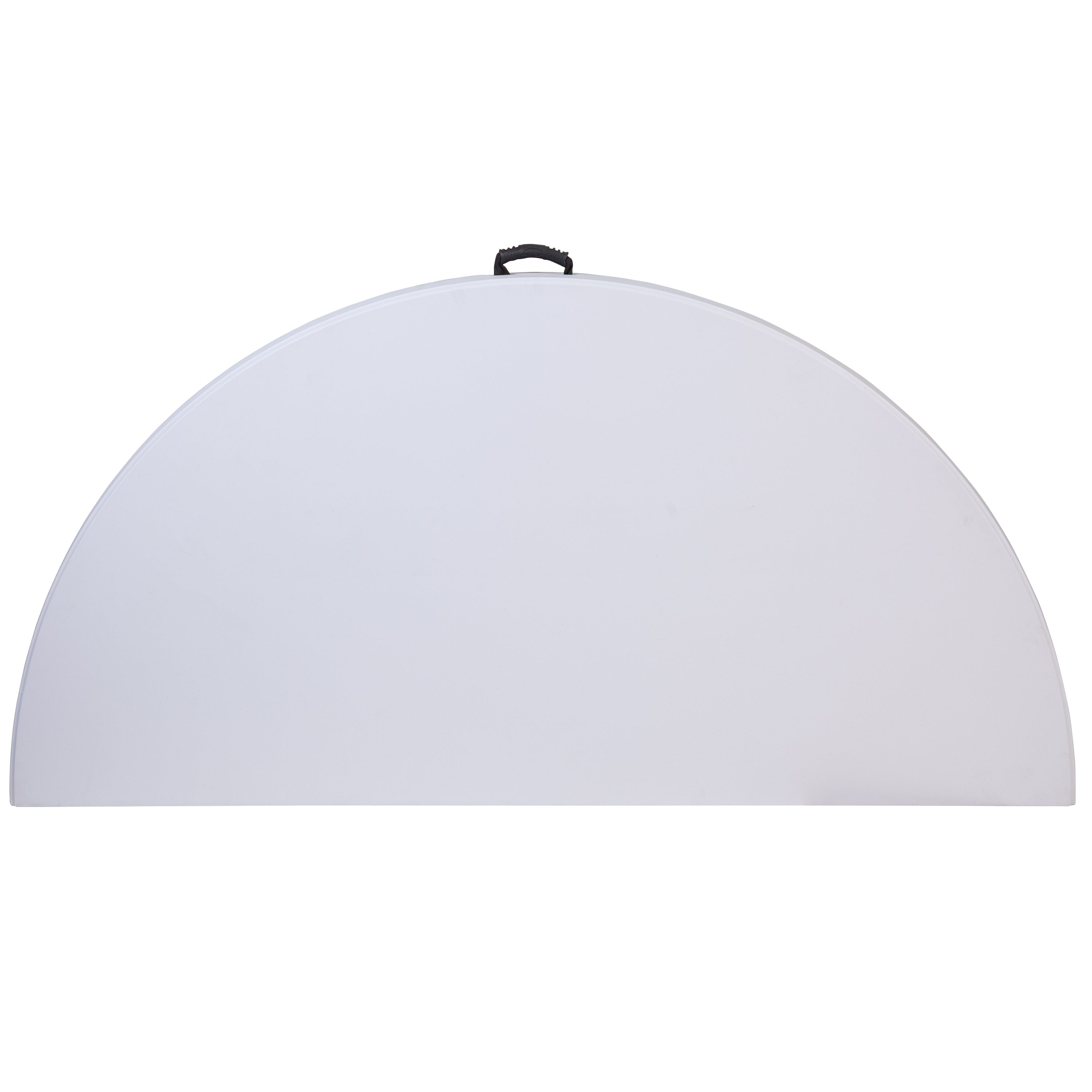 Kathryn 5.89-Foot Round Bi-Fold Granite White Plastic Banquet and Event Folding Table with Carrying Handle