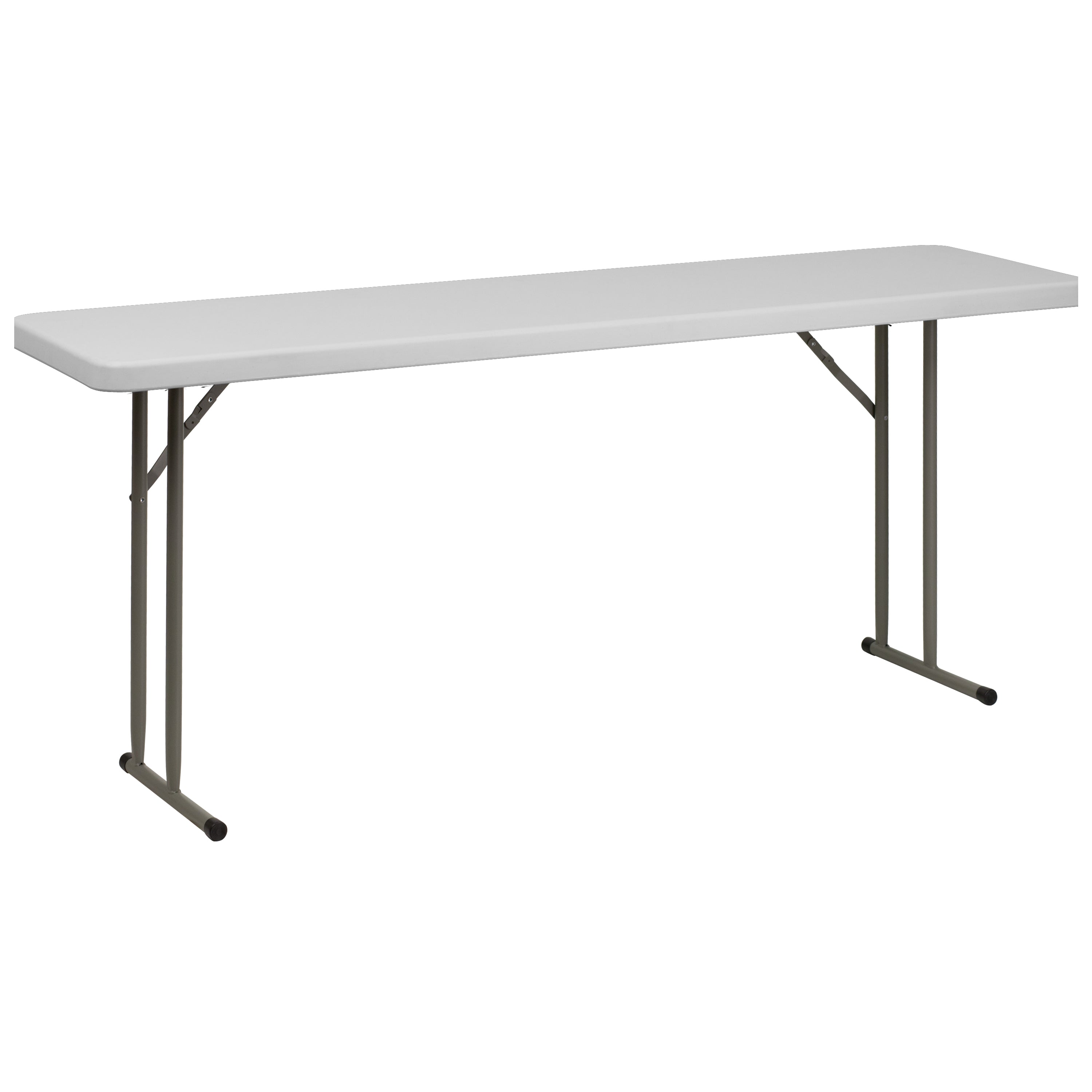 Kathryn 6-Foot Plastic Folding Training Table Set with 2 Crown Back Stack Chairs