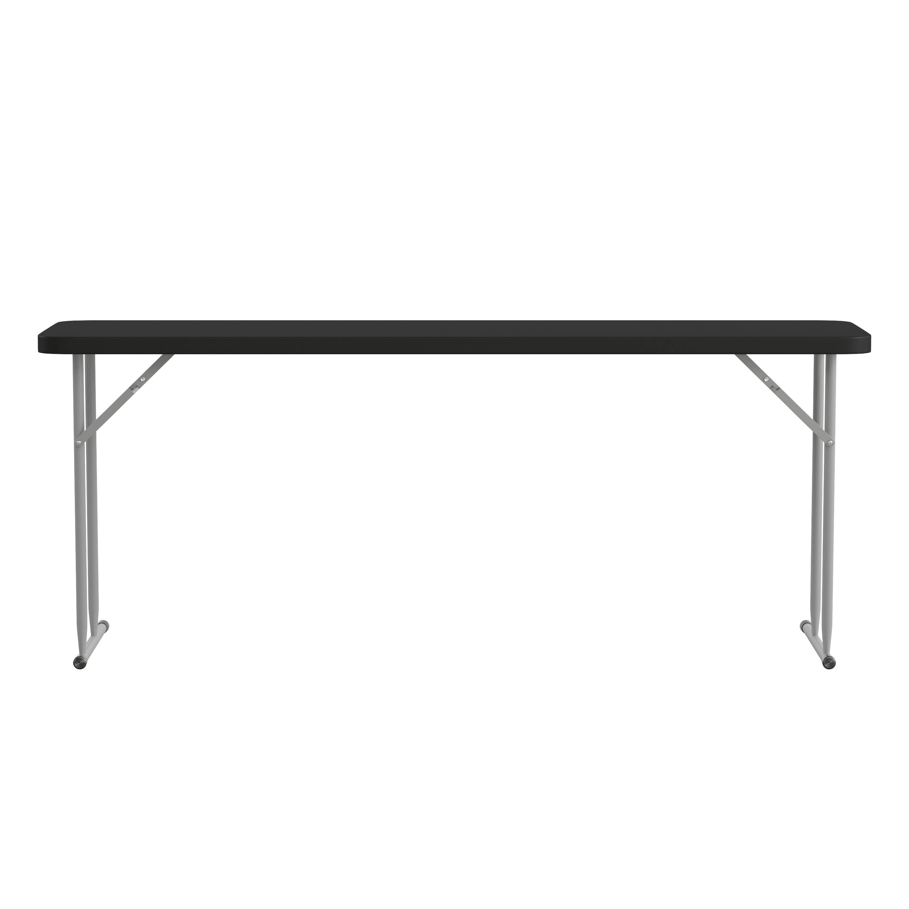 Kathryn 6-Foot Black Plastic Folding Training Table