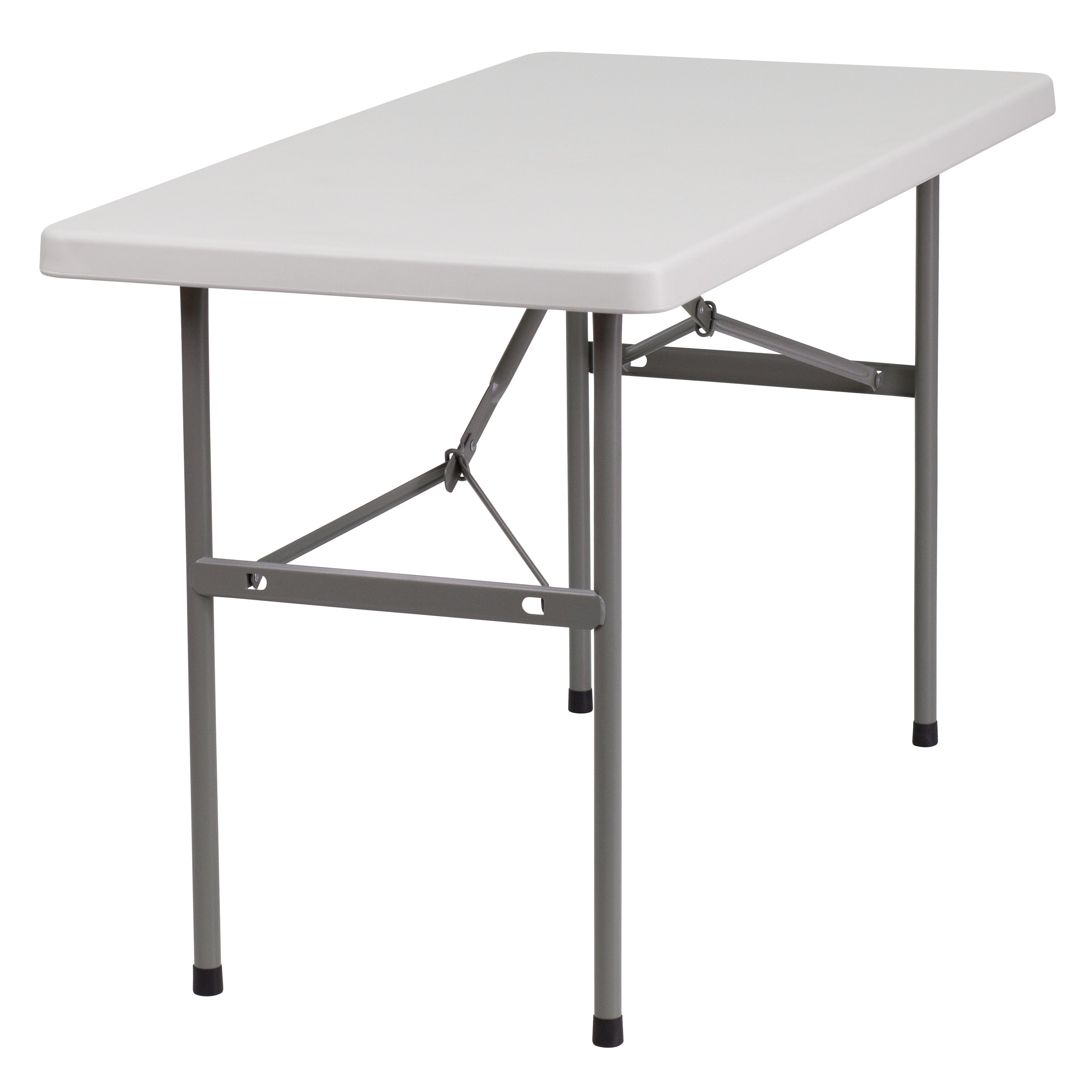 Kathryn 4-Foot Granite White Plastic Folding Table