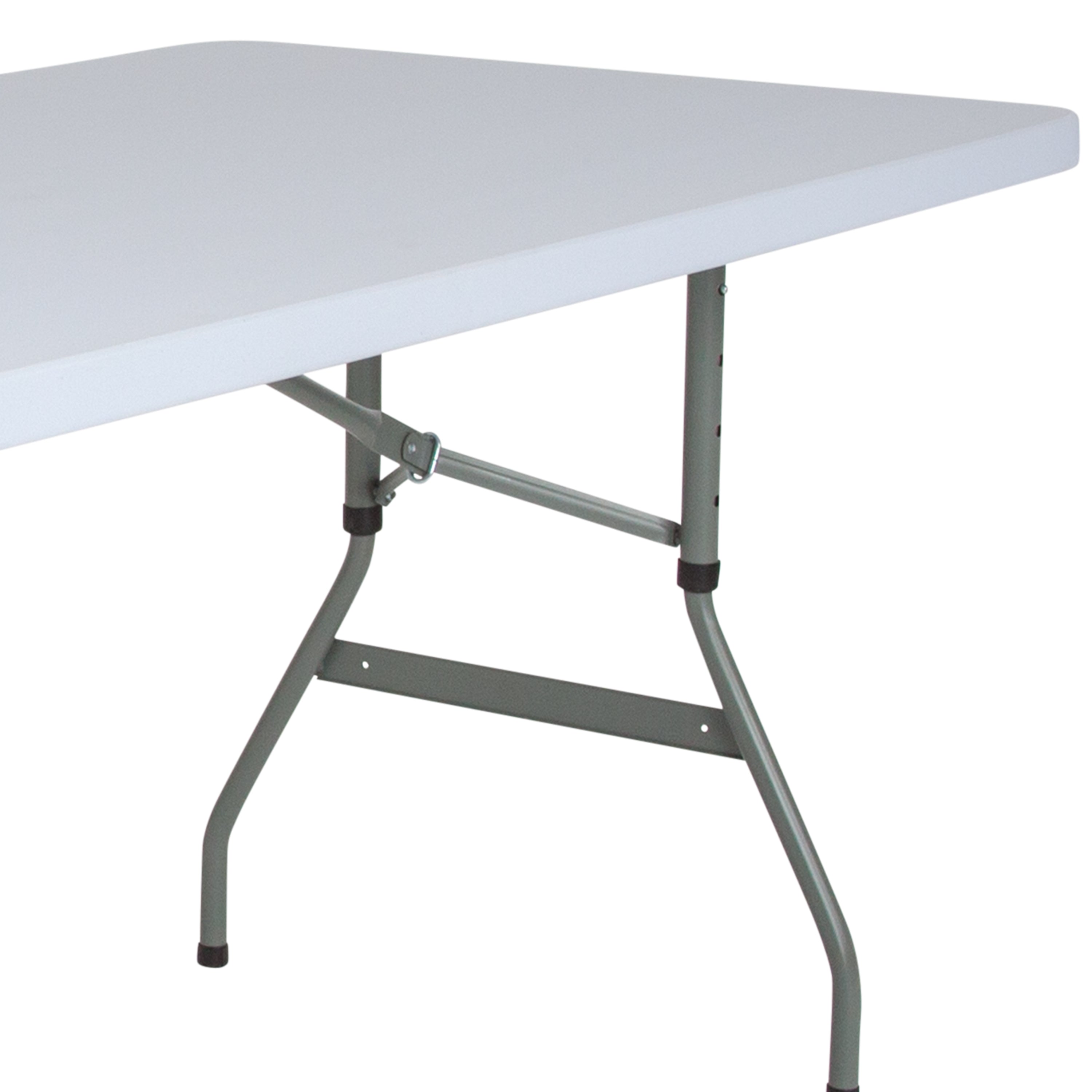 Kathryn 4.93-Foot Height Adjustable Granite White Plastic Folding Table