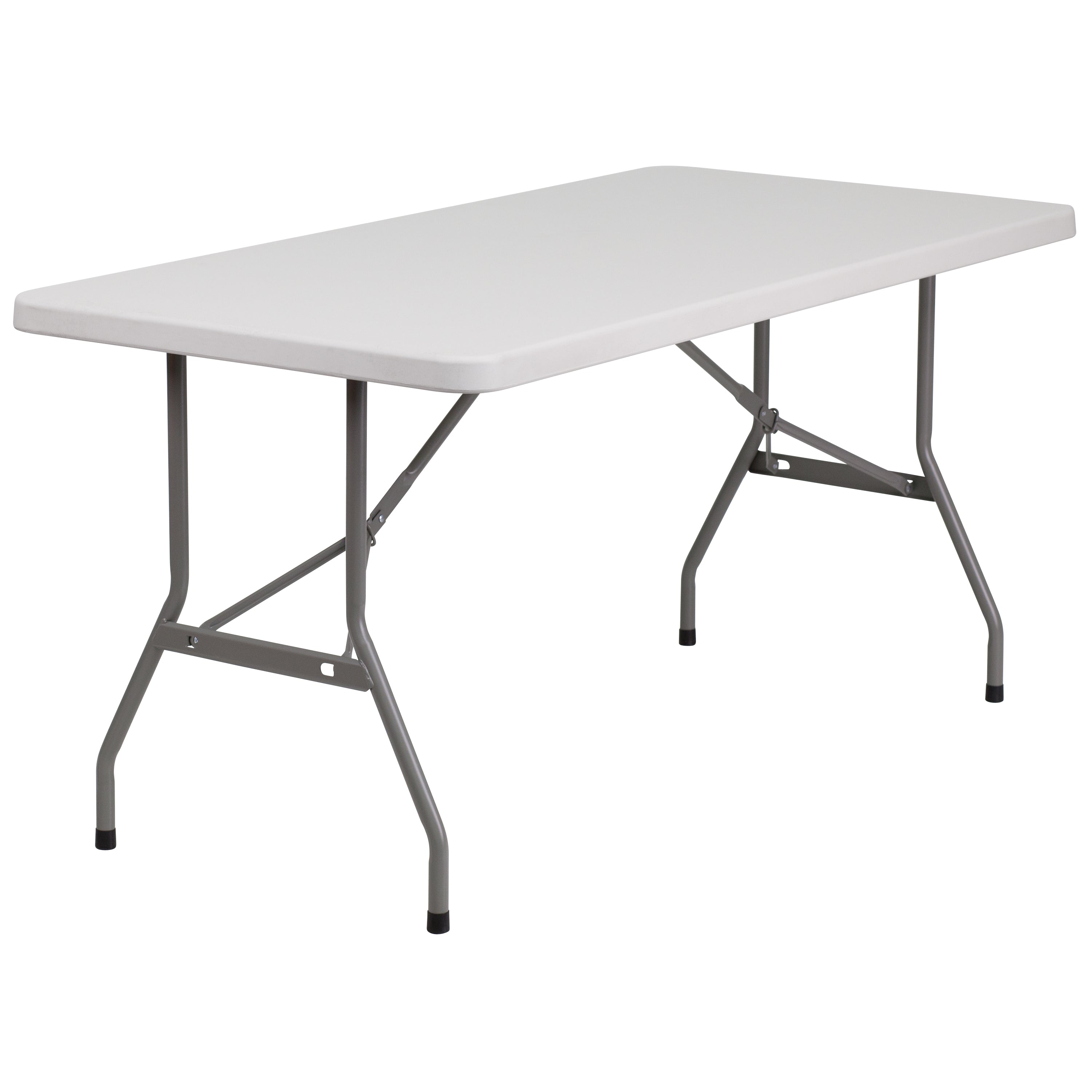 Kathryn 5-Foot Granite White Plastic Folding Table