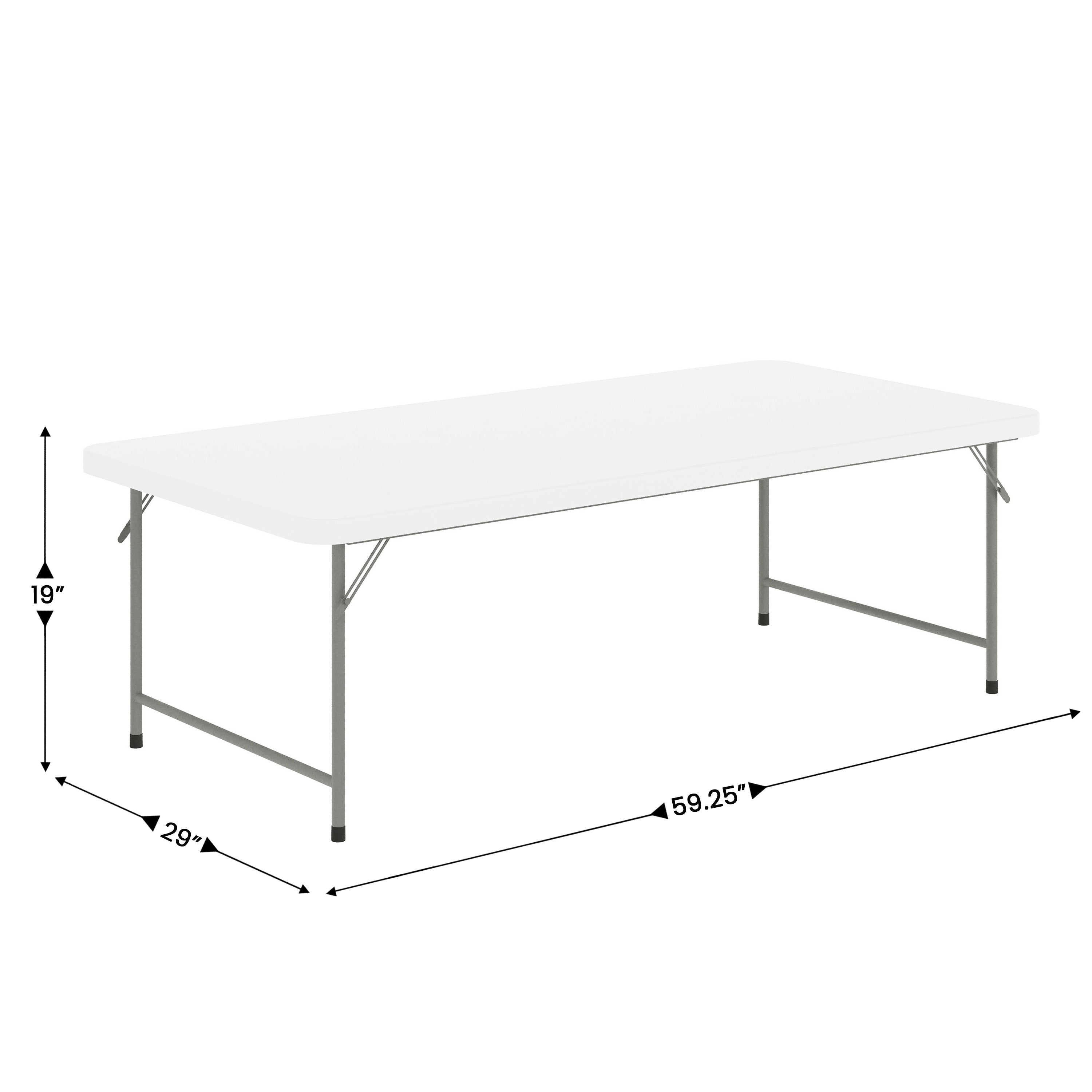 Paige 4.93-Foot Kid's Granite White Plastic Folding Table