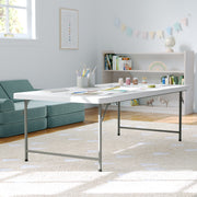 Paige 4.93-Foot Kid's Granite White Plastic Folding Table
