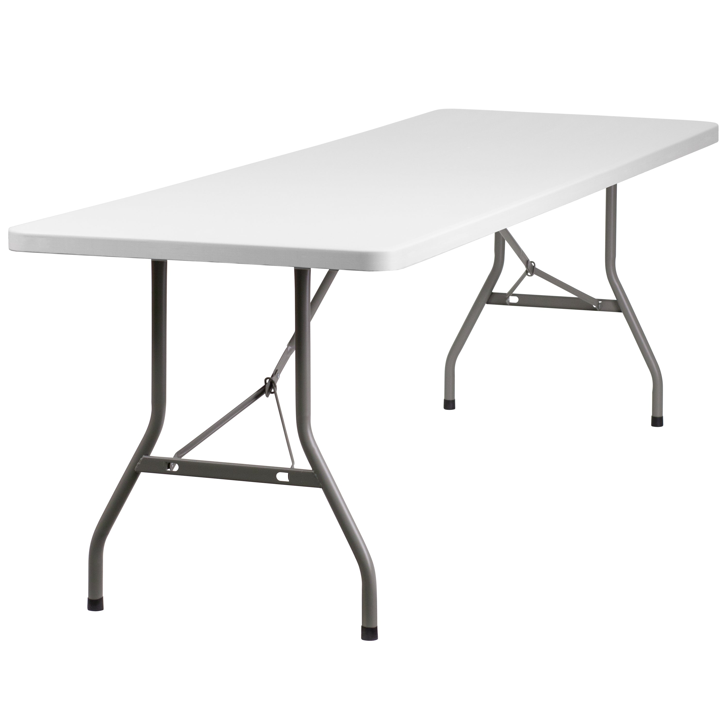 Kathryn 8-Foot Granite White Plastic Folding Table