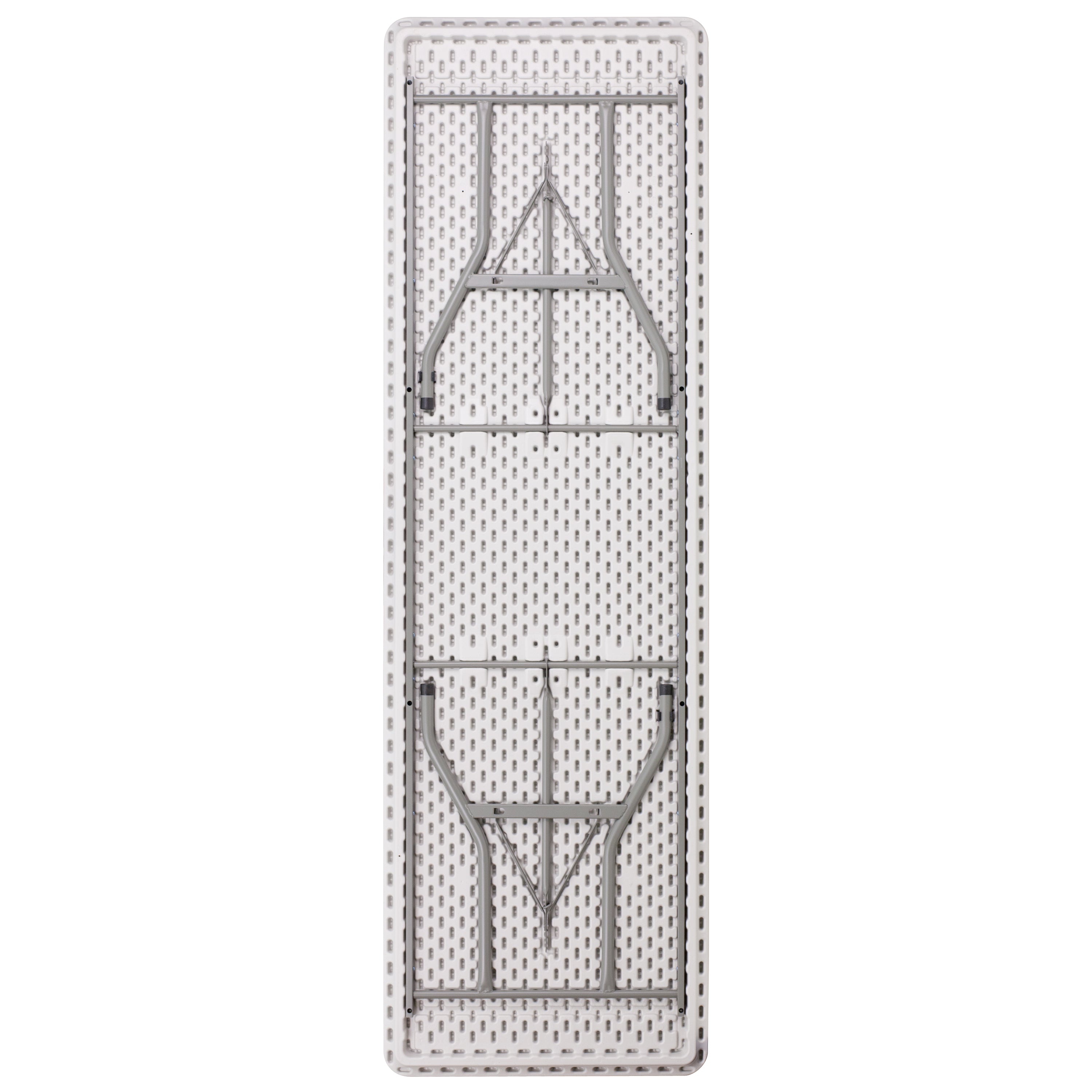 Kathryn 8-Foot Granite White Plastic Folding Table