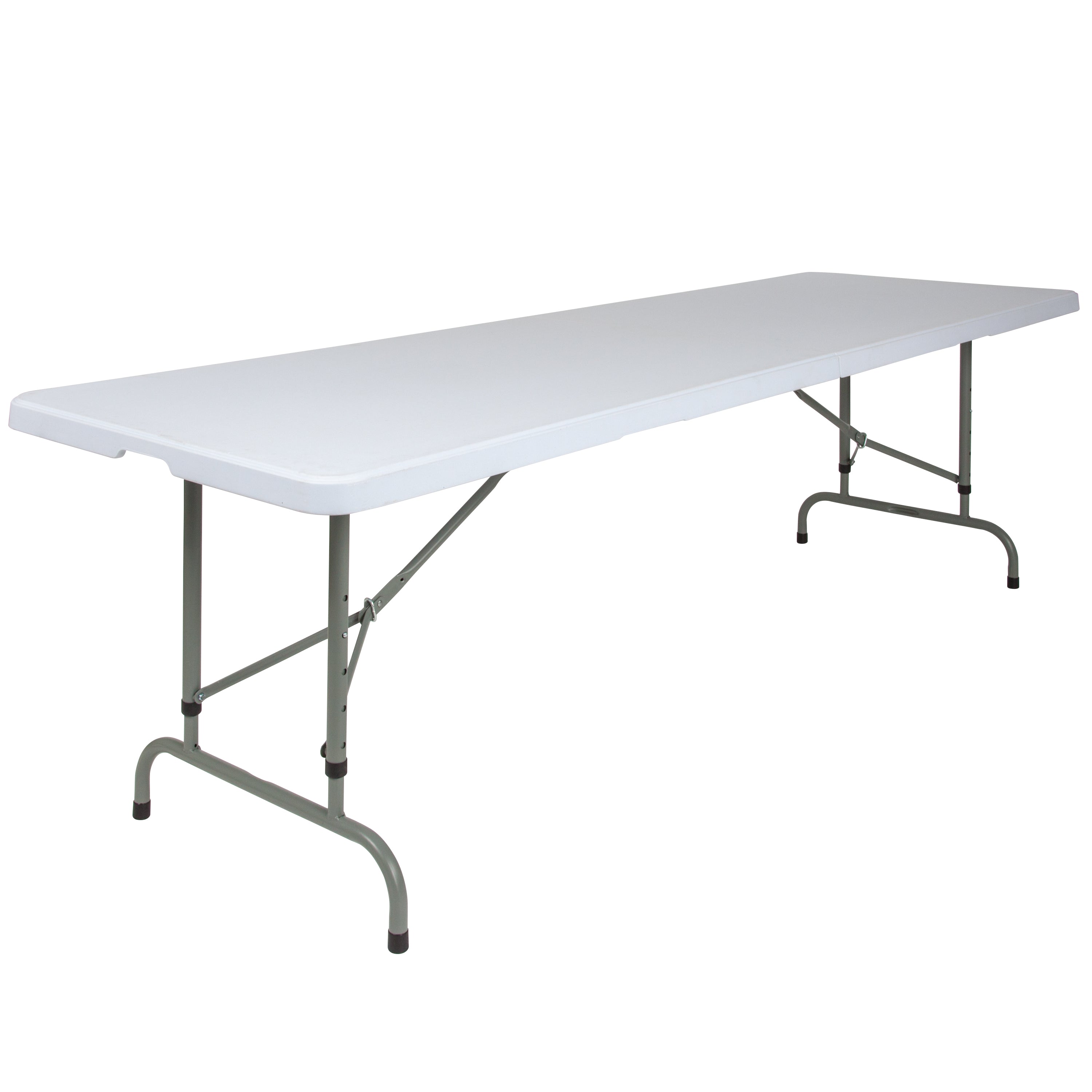 Kathryn 8-Foot Height Adjustable Granite White Plastic Folding Table