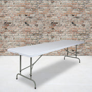 Kathryn 8-Foot Height Adjustable Granite White Plastic Folding Table