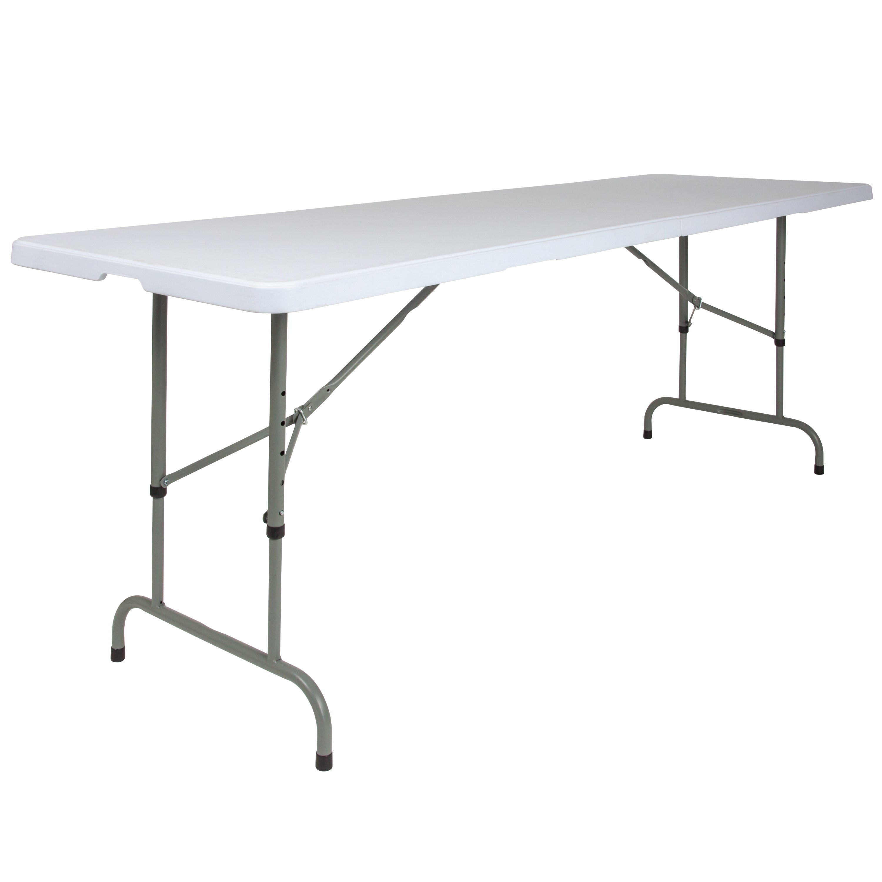 Kathryn 8-Foot Height Adjustable Granite White Plastic Folding Table