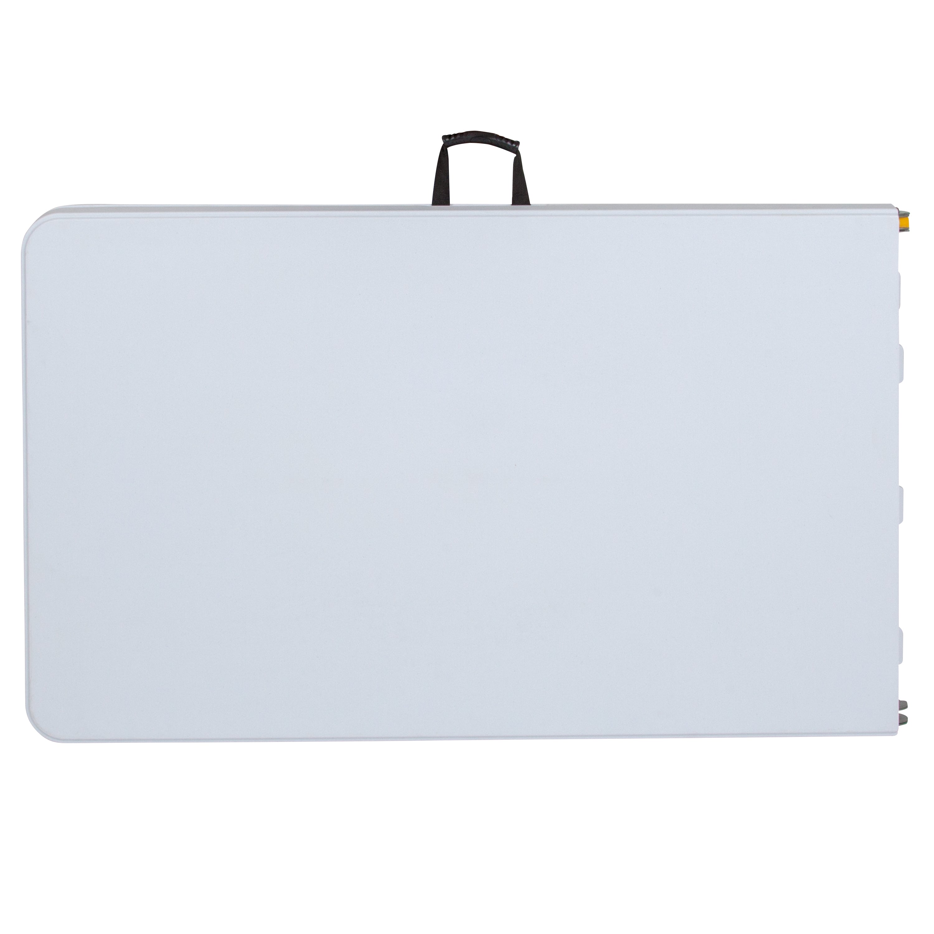 Kathryn 8-Foot Height Adjustable Bi-Fold Granite White Plastic Banquet and Event Folding Table with Carrying Handle