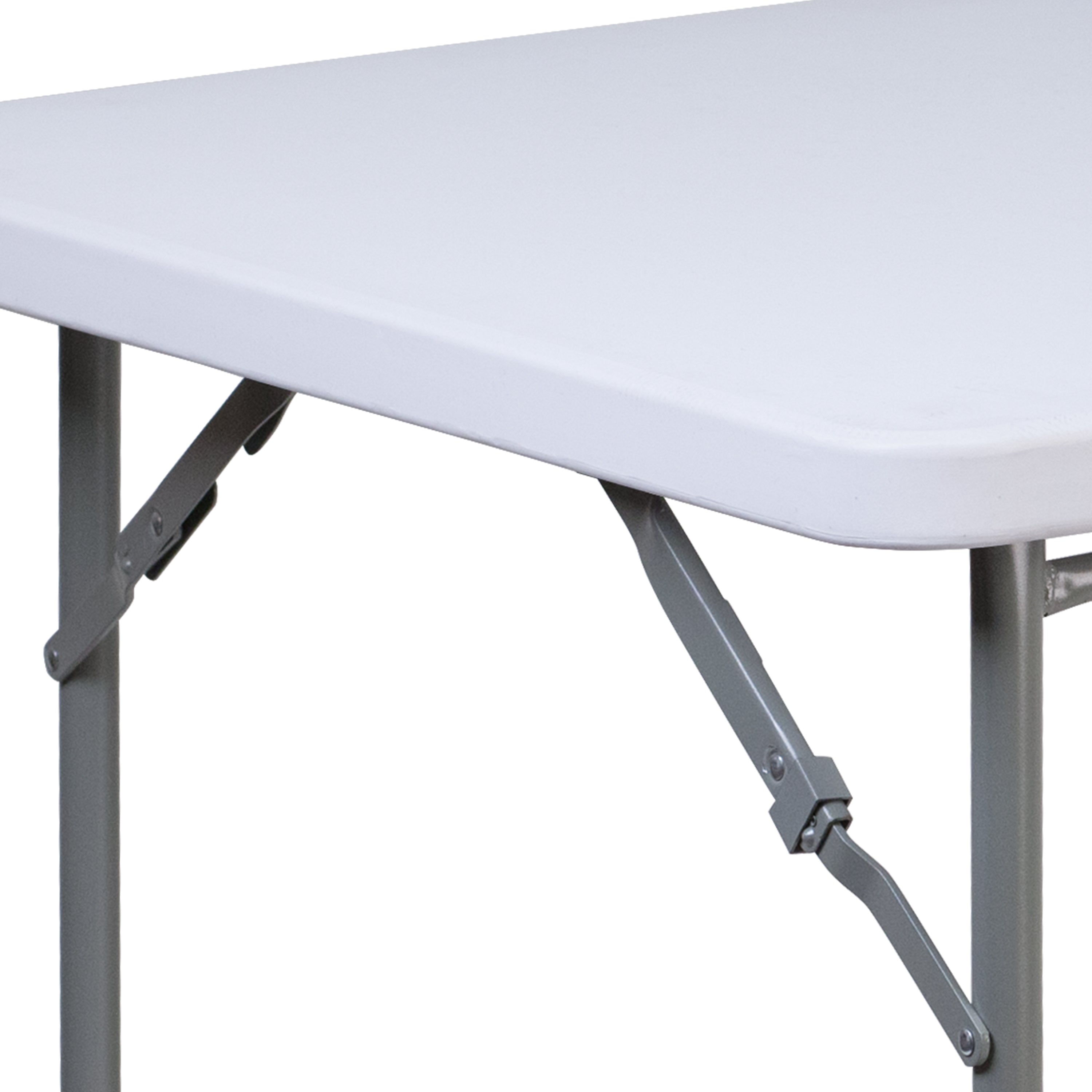 Kathryn 2.81-Foot Square Granite White Plastic Folding Table