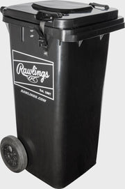 Rawlings Rolling Ball Bin With Spring Loaded Basket - Black