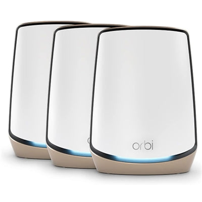 Netgear Orbi 860 AX6000 Tri Band MU-MIMO WiFi 6 Mesh System, White, 3/Pack (RBK863S100NAS)