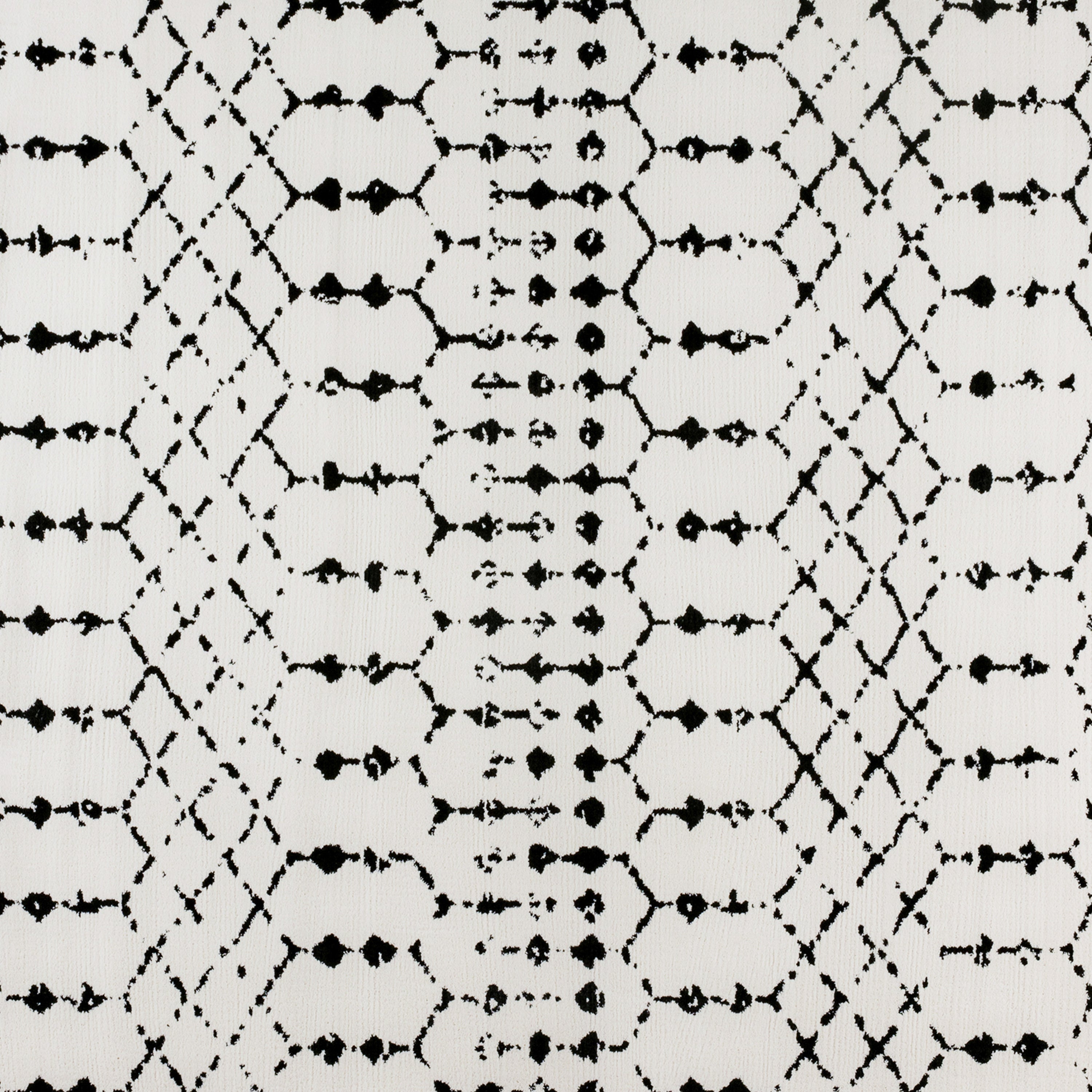 Beth Geometric Bohemian Low Pile Rug - 8' x 10' - Ivory/Black