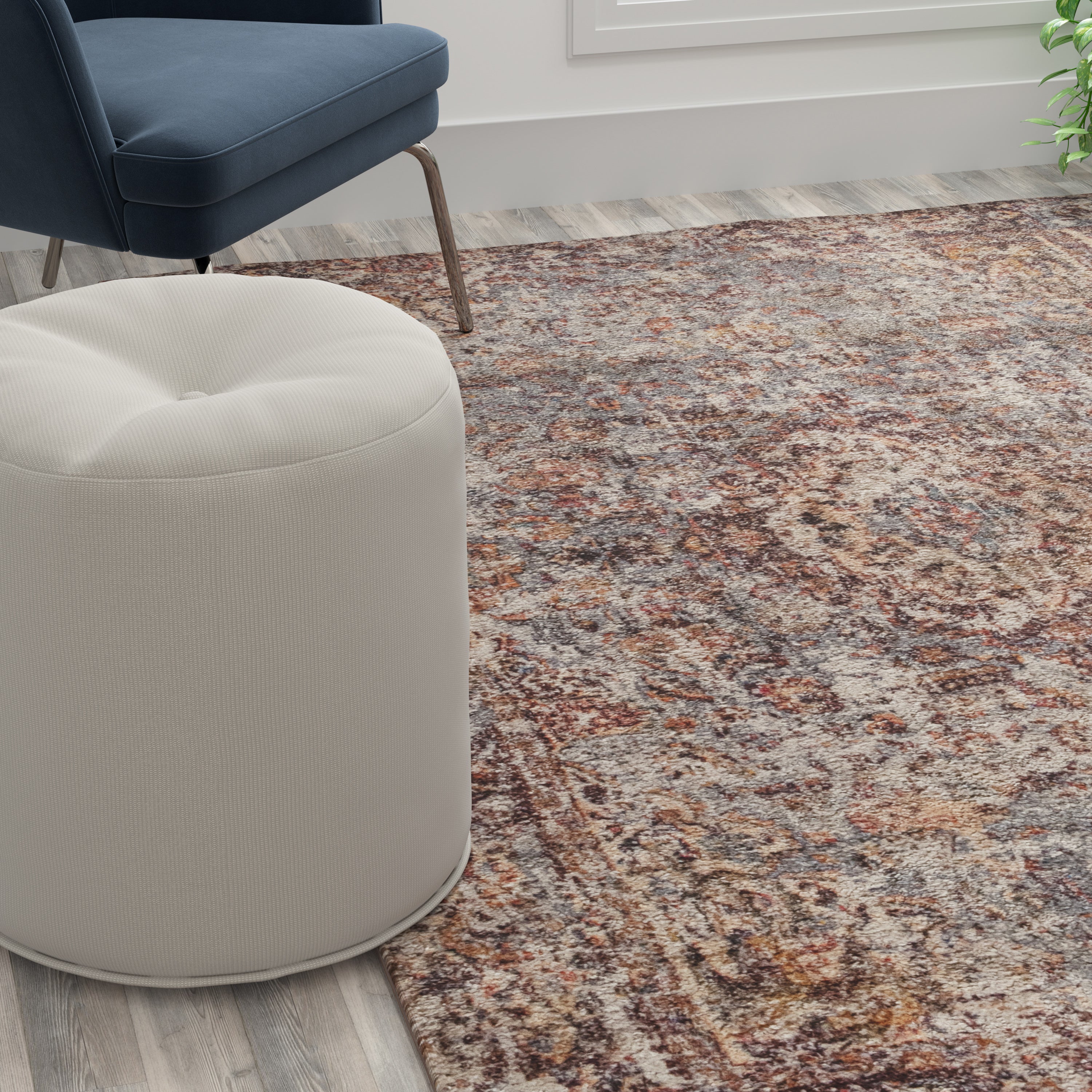 Katherine Artisan Old English Style Traditional Rug - 5' x 7' - Red